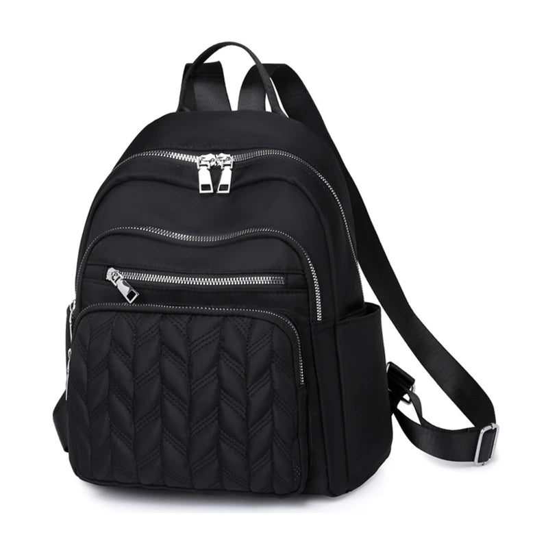 Quilted School Bag Small Backpack Purse for Women Girls Teenager Student