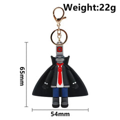 Skibidi Toilet Figure Keychain PVC Keyring Pendant Child Doll Birthday
