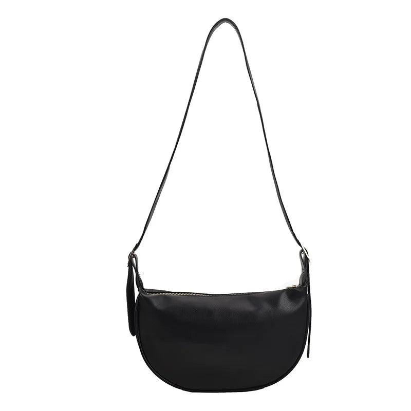 Large Capacity Solid Chest Bag for Women Travel Crossbody Half Moon Belt Bag