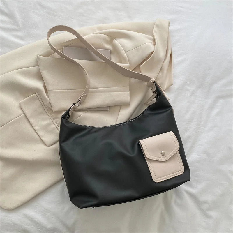 Women PU Shoulder Bag Handbag Tote Large Capacity