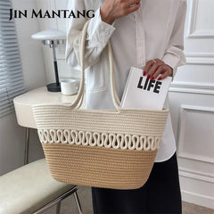 Summer Straw Bag for Women Bohemia Style Shoulder Handbag