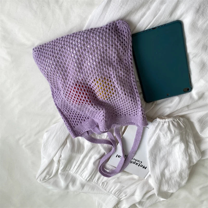 Summer Shoulder Bag Handwoven Handbags For Vacation And Daily Use