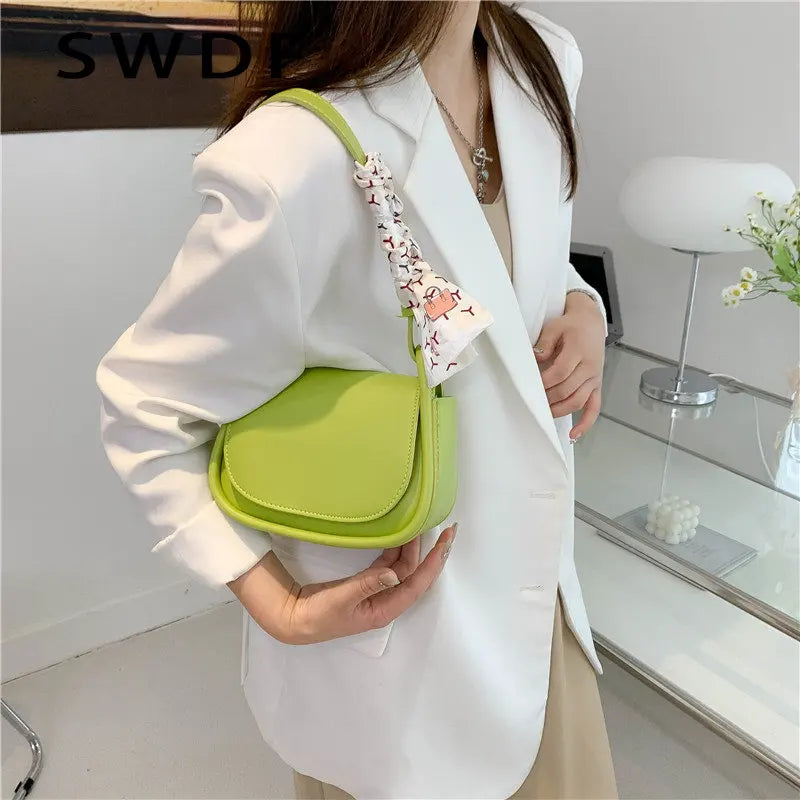 Summer Women's PU Leather Crossbody Bag for Underarm with Handbag