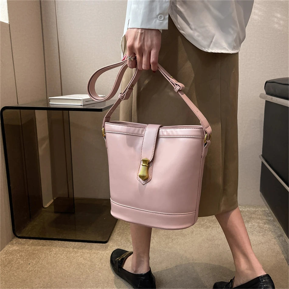 Vintage PU Leather Shoulder Bag Crossbody Messenger Handbag