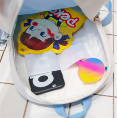 Transparent Backpack PVC School Bag Clear Pocket Mochila Bookbag