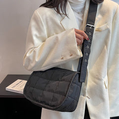 Women's Quilted Handbag Purse Cotton Padded Shoulder Bag