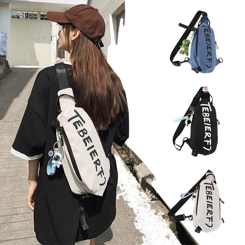 Large-capacity Waist Pack Nylon Waterproof Messenger Bag Couple Models