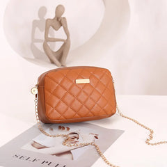 Plaid Women's Shoulder Bag Leather Messenger Bag