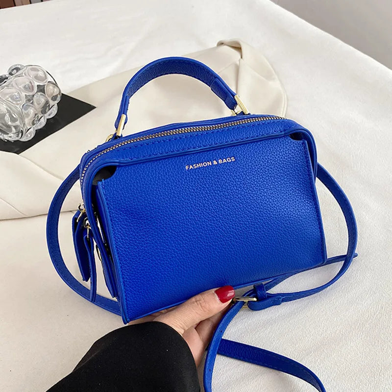 Green PU Leather Handbag Shoulder Crossbody Bags Small Totes