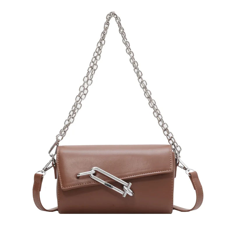 Lock Women's Shoulder Bag High Pu Leather Messenger Bag