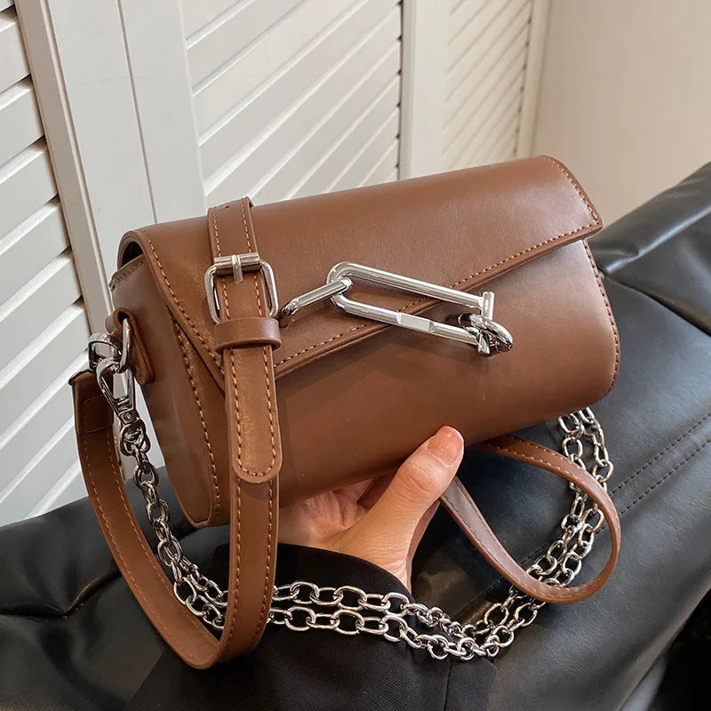 Lock Women's Shoulder Bag High Pu Leather Messenger Bag