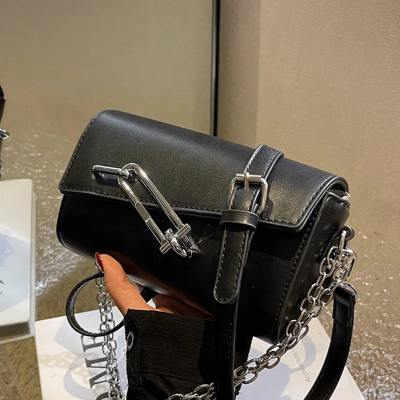 Lock Women's Shoulder Bag High Pu Leather Messenger Bag