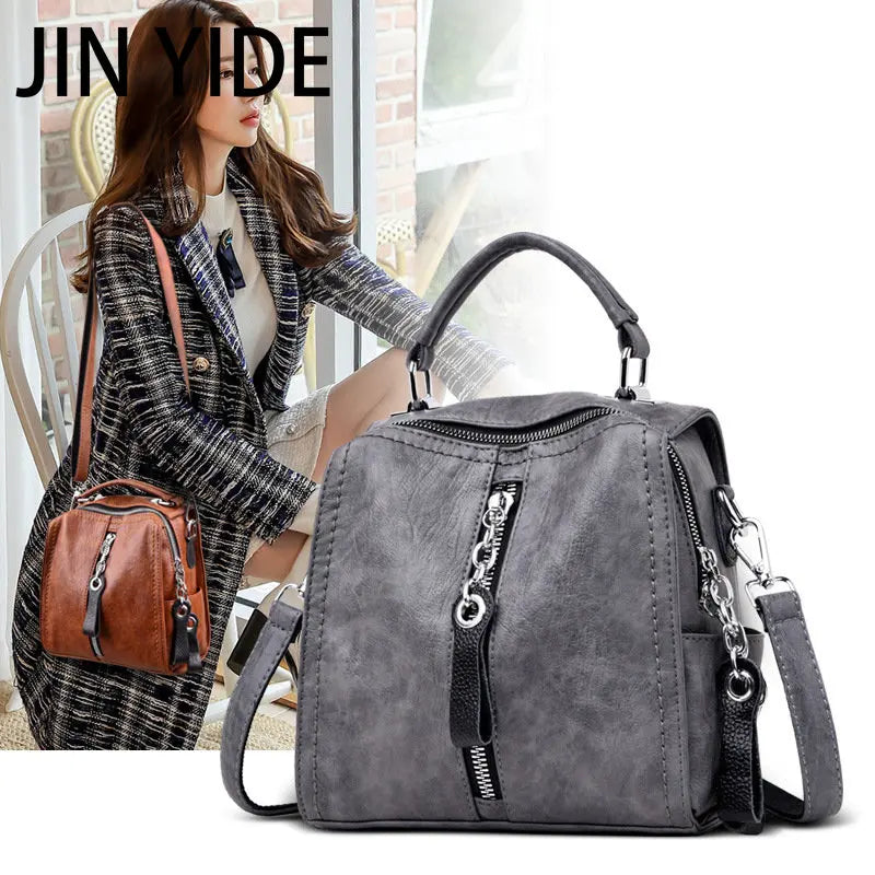 Vintage Cow Leather Handbags Tassel Crossbody Shoulder Bag Boston Hand Bags