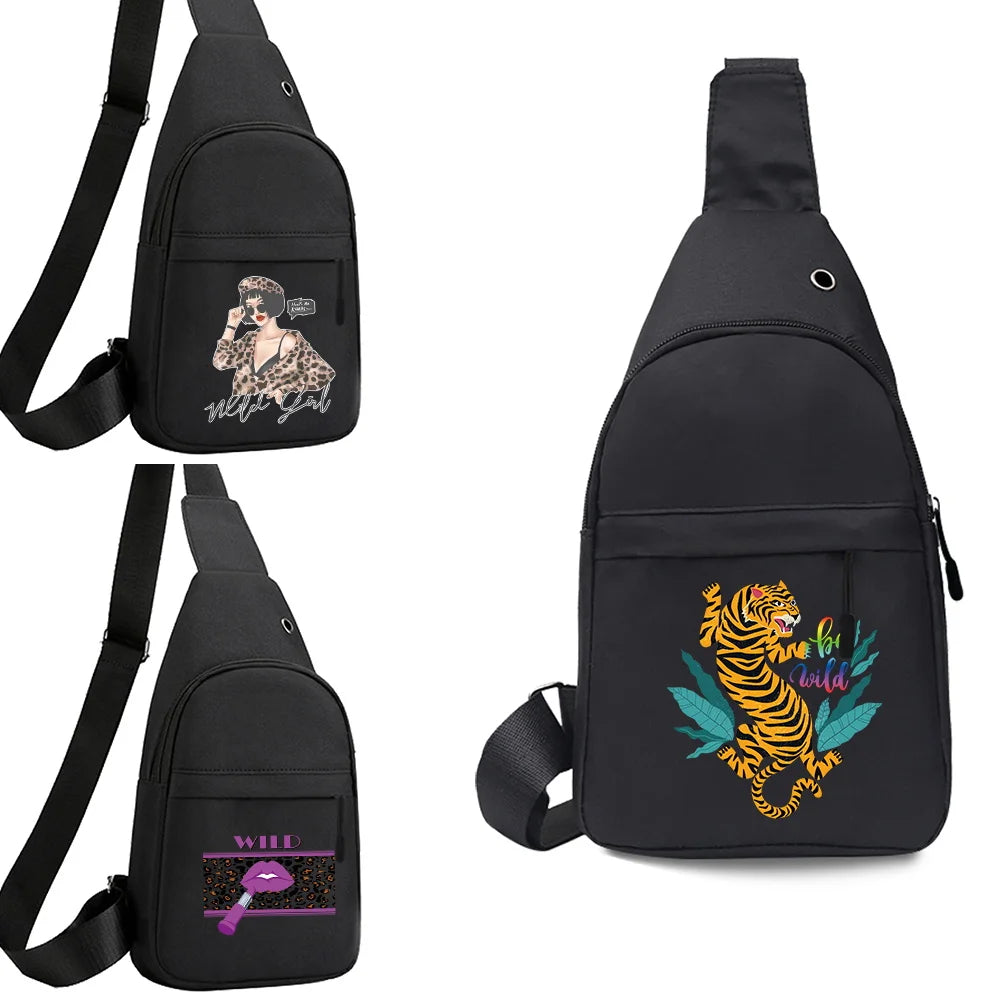 Wild Print Waist Pack Fanny Pack for Men Women