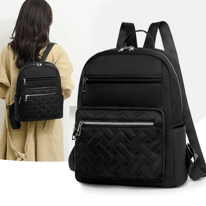 Waterproof Print Women Backpack Anti-theft School Bag
