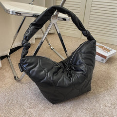 Winter Women Shoulder Bags Down Feather Padded Big Crossbody Hobo Bag