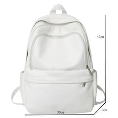 Leather Rucksack Women's School Backpack Travel Bagpacks