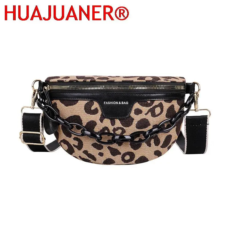 Leopard Print Crossbody Chest Bag Fanny Pack