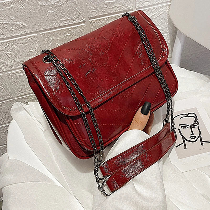 Retro PU Crossbody Bag Shoulder Bag Western Style Purses And Handbag
