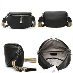 Leather Saddle Bag High Cowhide Handbag Female Crossbody Shoulder Bag