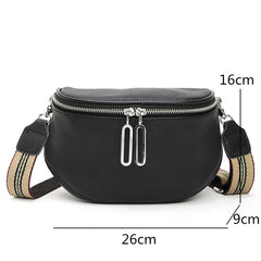 Leather Saddle Bag High Cowhide Handbag Female Crossbody Shoulder Bag