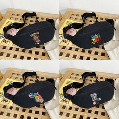Hand Print Anime Waist Shoulder Chest Bag