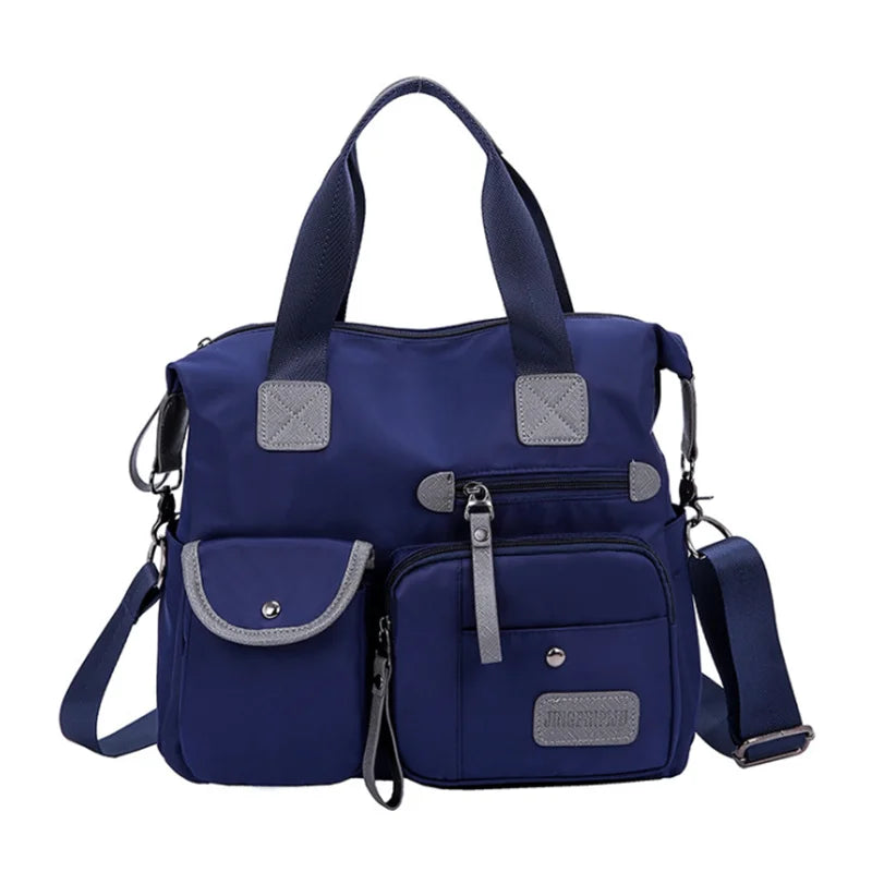 Nylon Shoulder Bag Waterproof Crossbody Large Capacity Tote Travel Messenger