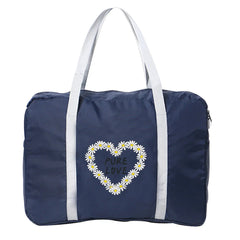 Daisy Print Travel Tote Bag Clothes Organizer Foldable Duffle Bag