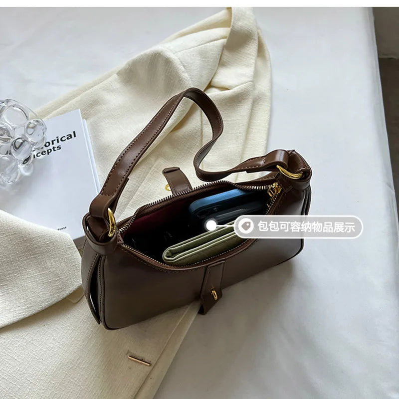Small Leather Crossbody Bag for Women, Single Shoulder Handbag