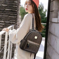 Women's Classic Backpack Letters Shoulder Crossbody Bag Large Capacity