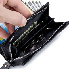 Men's Short RFID Leather Wallet - 4 Color Options