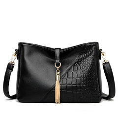 Women's Shoulder Bag Soft Leather Tassel Handbag