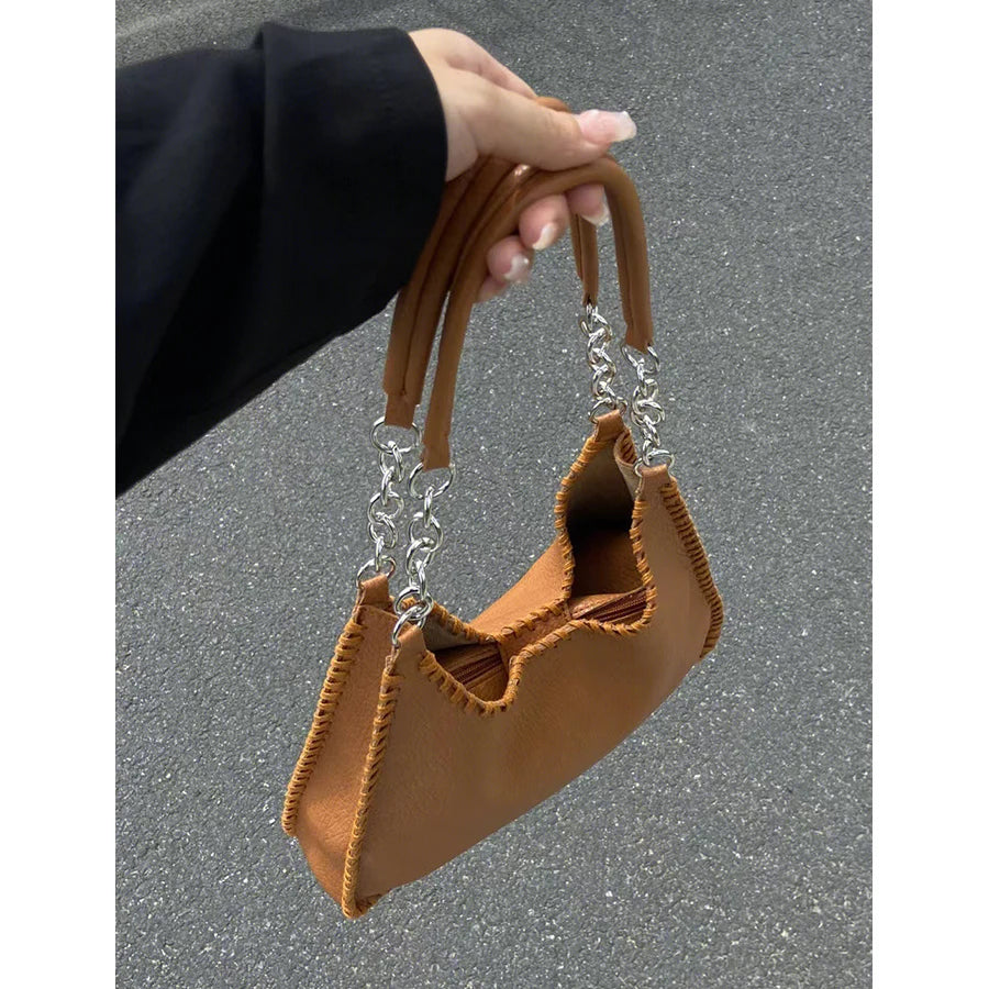 Large-Capacity Retro Women's Underarm Chain Shoulder Tote Bag