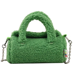 Winter Plush Bag Small Handbags for Women Tote Lamb Fleece Messenger Shoulder Ba