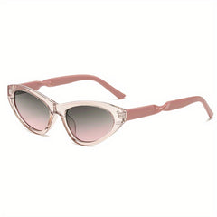 Triangle Frame Sunglasses Solid Gradient Lens Vintage Eyewear