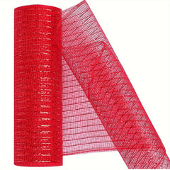 Colorful Mesh Roll Flower Ring Christmas Golden Wire Mesh Ribbon 25 9 14meter