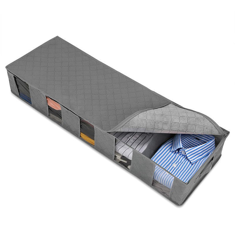 Underbed Storage Bag Clothes Organizer Foldable Box with Grids