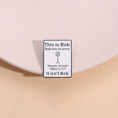 Graffiti Letter Pattern Brooch Enamel Metal Badge Lapel Pin for Men