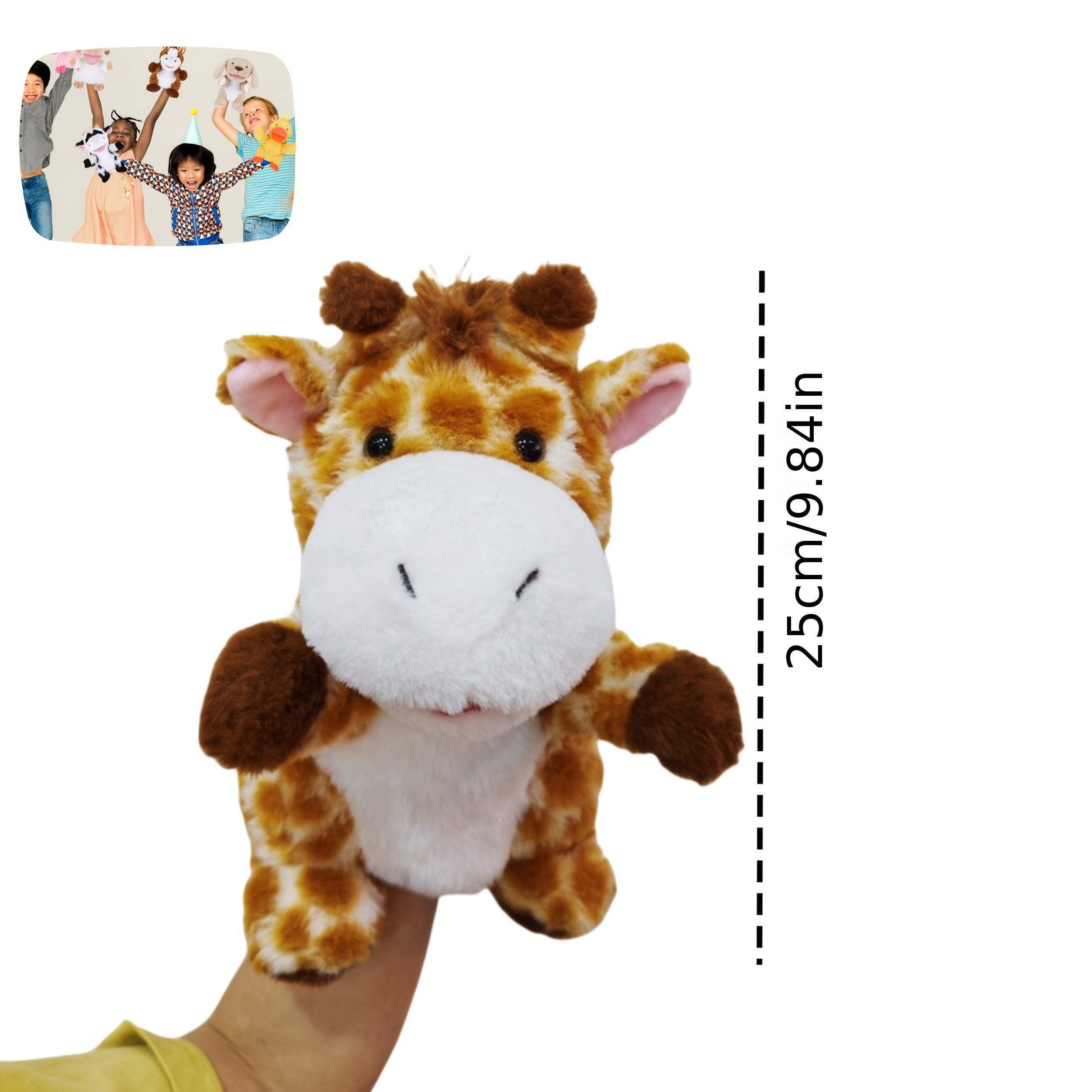 Plush Jungle Animal Puppet Set for Storytelling and Role Playing