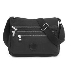 Letter Patch Crossbody Bag Casual Nylon Shoulder Purse