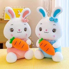 Soft Bunny Rabbit Plush Toy with Expressive Eyes & Nose
