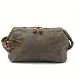 Leisure Canvas Bag Wax Canvas Toiletry Bag Retro Short Distance Storage Bag