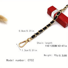 5pcs Bag Chain With Leather Buckle Bag Key Ring DIY Detachable Strap