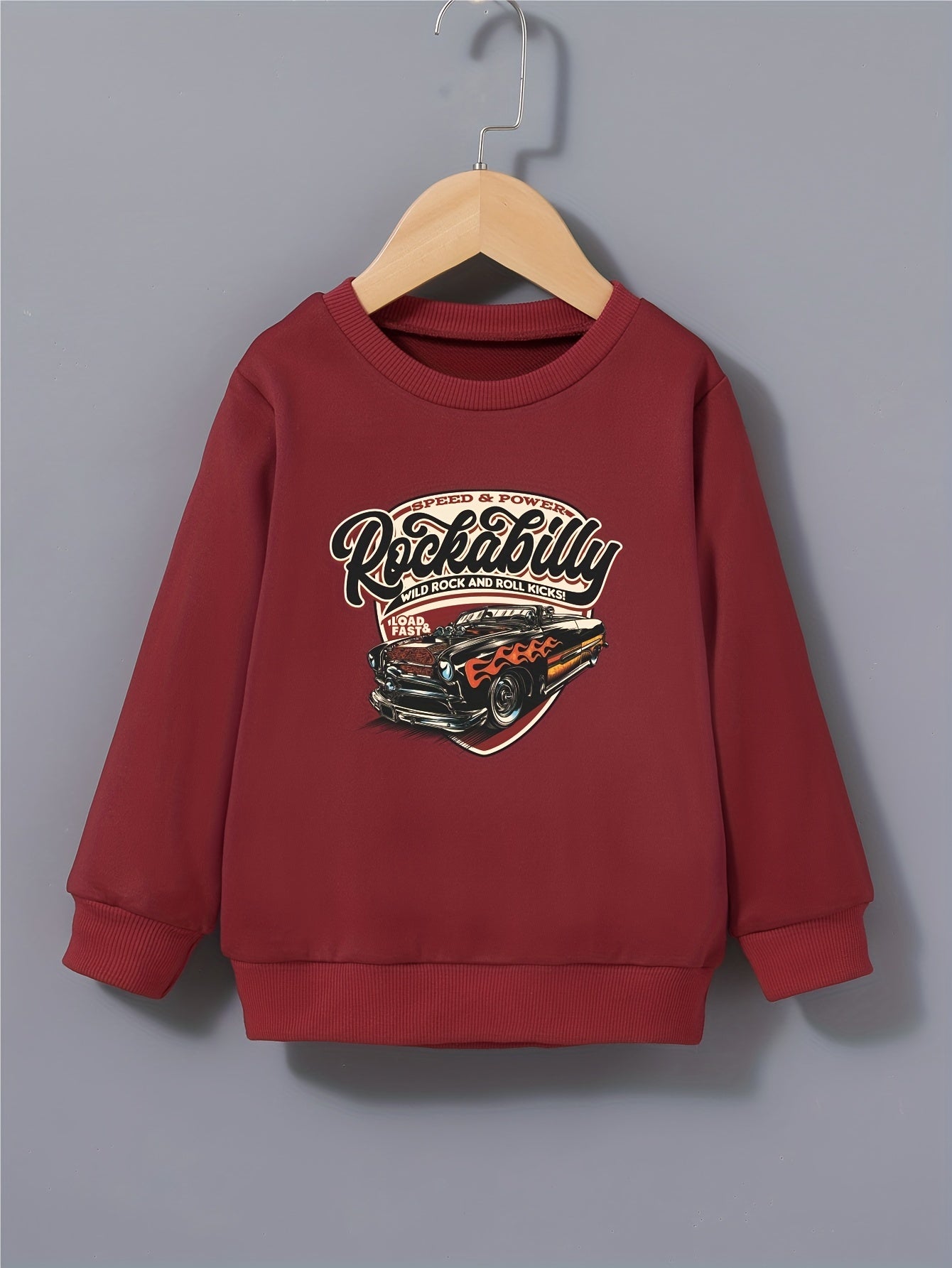 Sports Car Pattern Toddler Kid's Sweatshirt ROCKABILLY Print