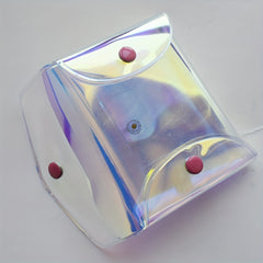 Mini Wallet Transparent Colorful Money Bag Portable Button Coin Purse