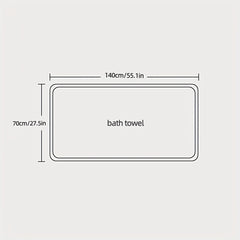 Extra Thick Coral Fleece Bath Towel Gray 70x27.5in