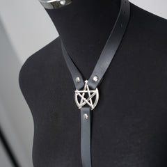 Punk Neck & Waist Belt Pentagram Chest Harness