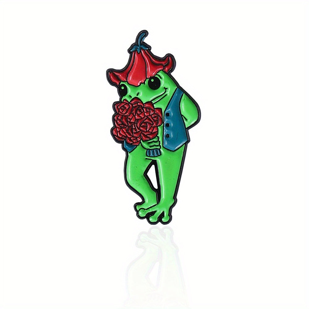 Frog Brooch Pin for Backpack, Clothing & Hat - Jewelry Gift
