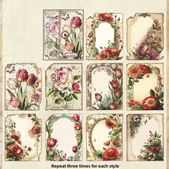 30pcs Lost Garden Decorative Message Notes for Art Journals