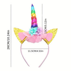 Unicorn Hair Hoop Cartoon Headdress for Kids